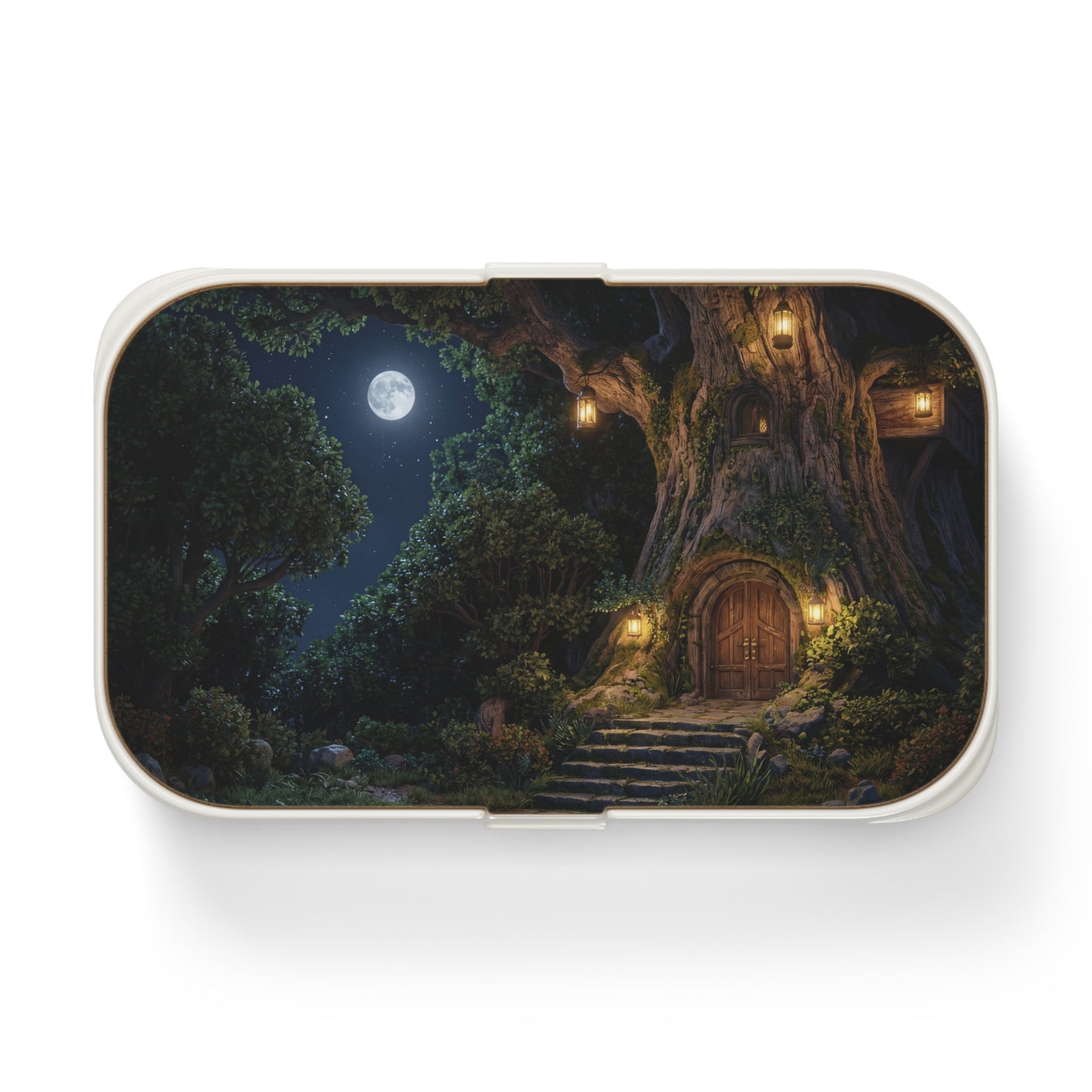 Moonlit Treehouse Bento Lunch Box – Whispers of the Ancient Grove