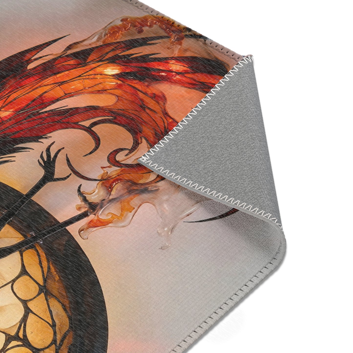 Stained Glass Phoenix Area Rug – Ember-Infused Artistry