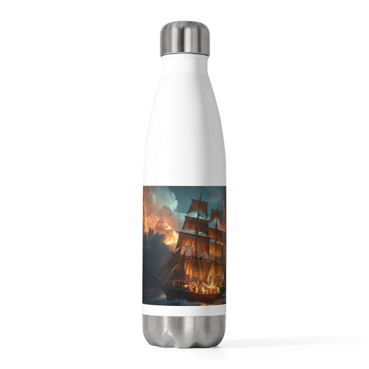 Starlit Galleon 20oz Insulated Bottle – Voyage Through Crimson Skies