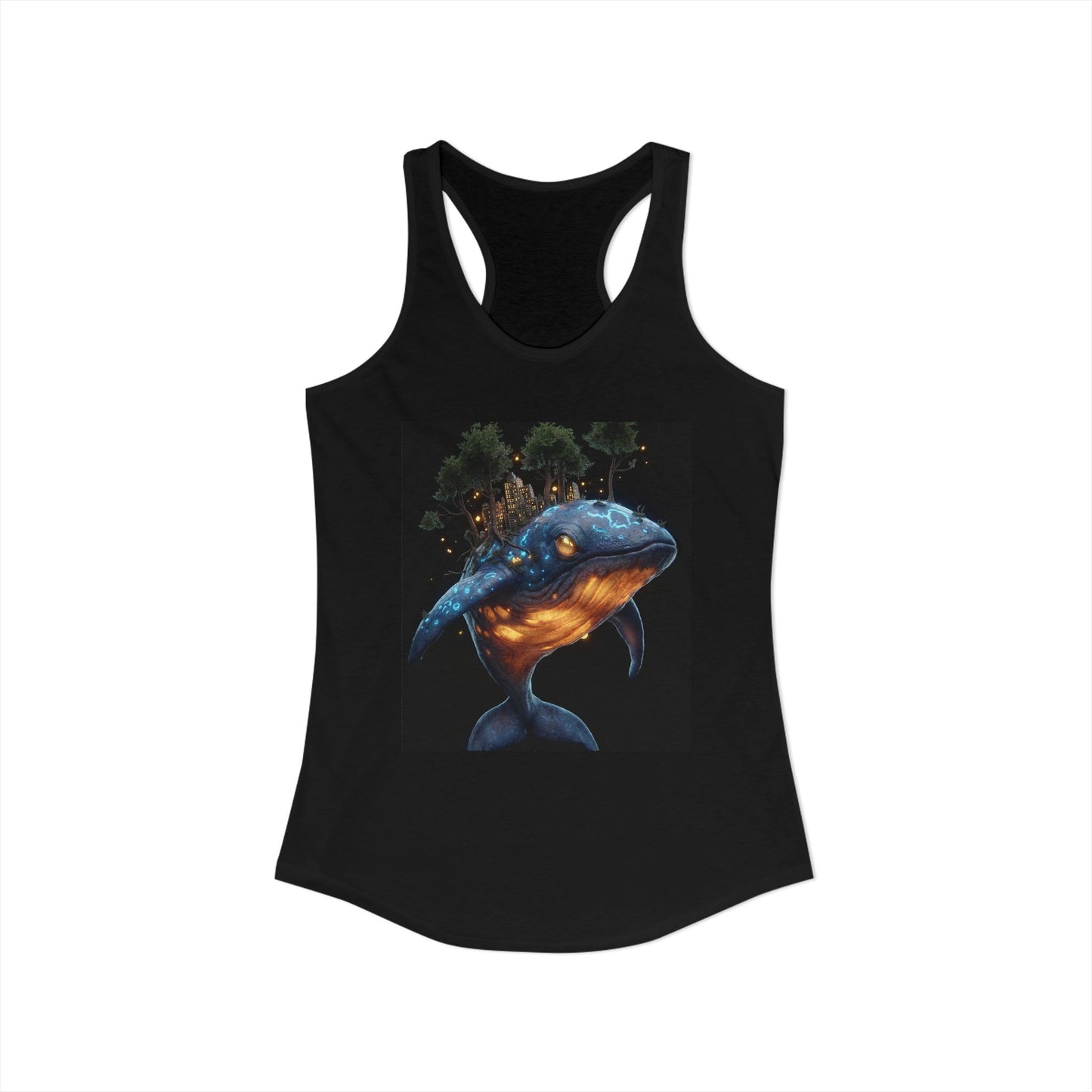 Bioluminescent Whale City Tank – Luminous Skyward Guardian