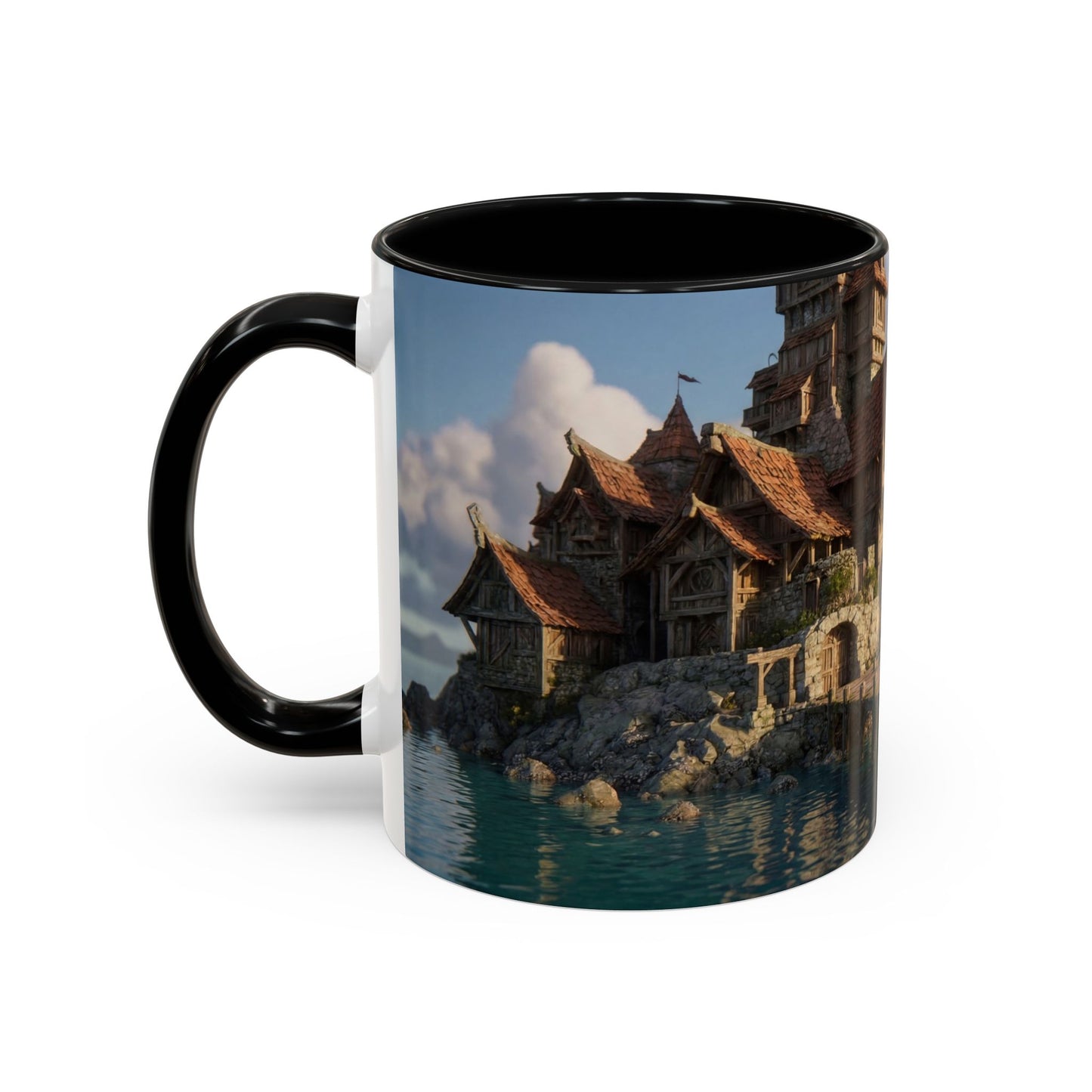 Harbor's Whisper Accent Coffee Mug (11, 15oz) – Sunset Village by the Sea