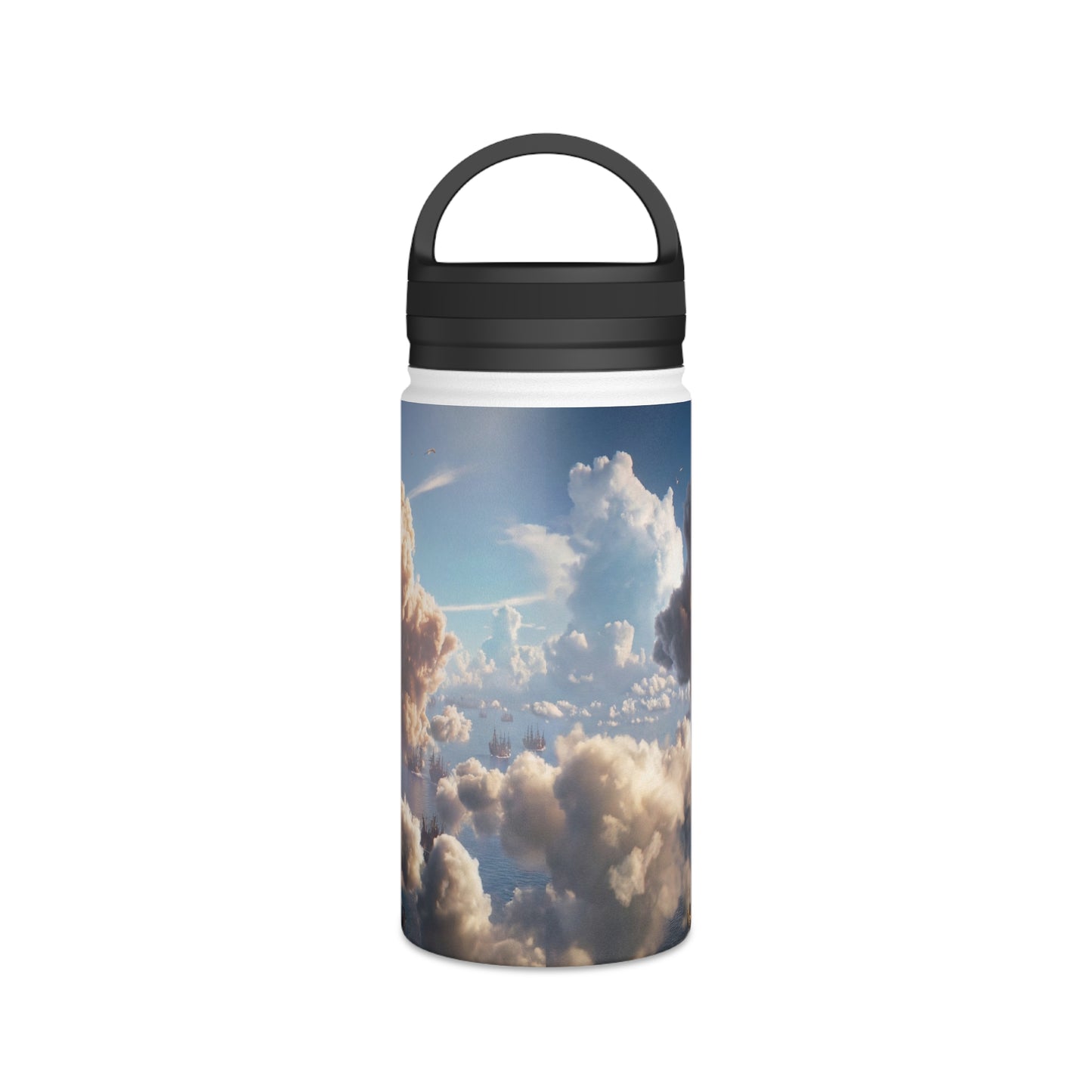 Armada Through Cloud Arch Stainless Steel Water Bottle, Handle Lid – Celestial Fleet Passage