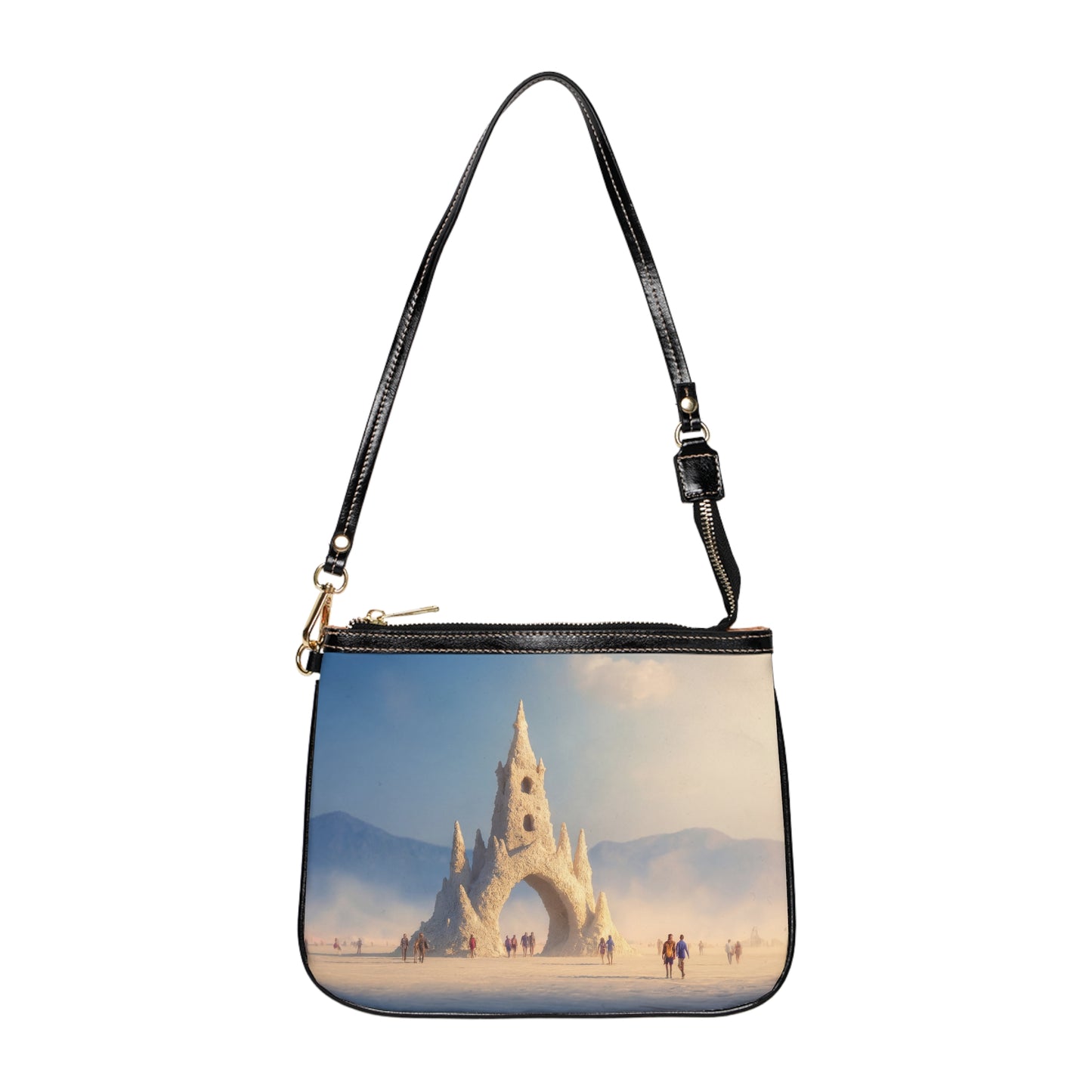 Desert Castle Archway Small Shoulder Bag – Sunlit Sandscape Guardian