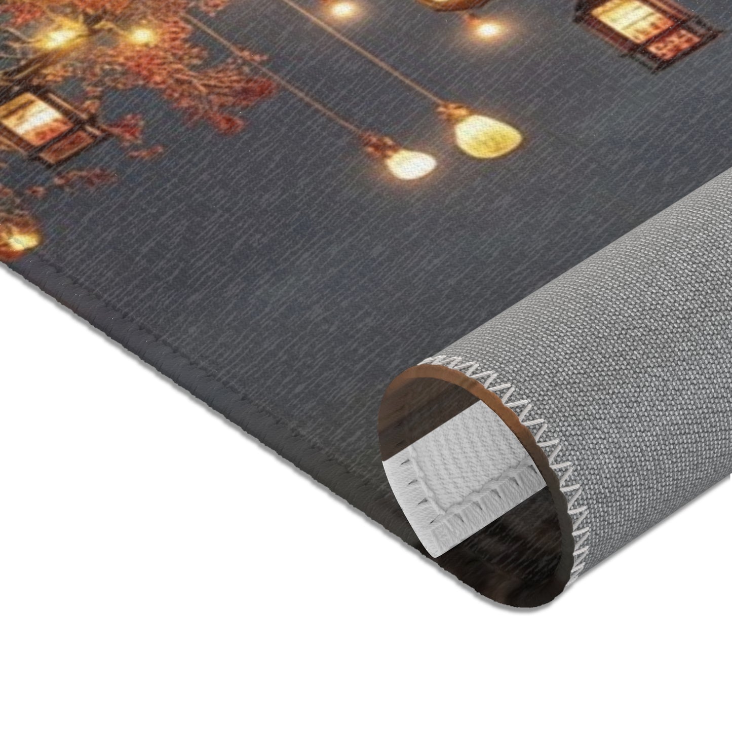 Luminous Wisp Tree Area Rug – Desert Nightglow Oasis