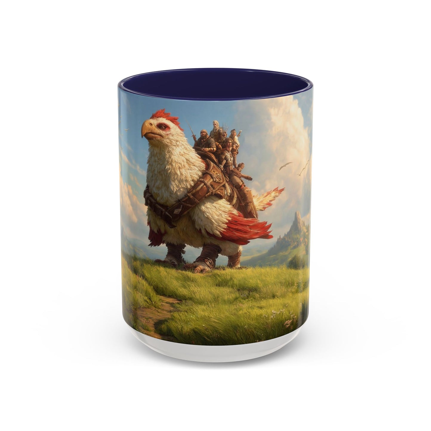 Great Aerie Pathfinder Mug – Dawn’s Flight Over Verdant Hills