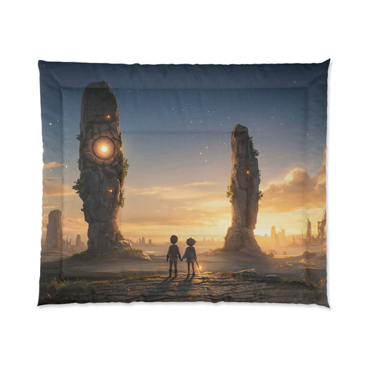 Twin Travelers Comforter – Sunset Portal Dreamscape