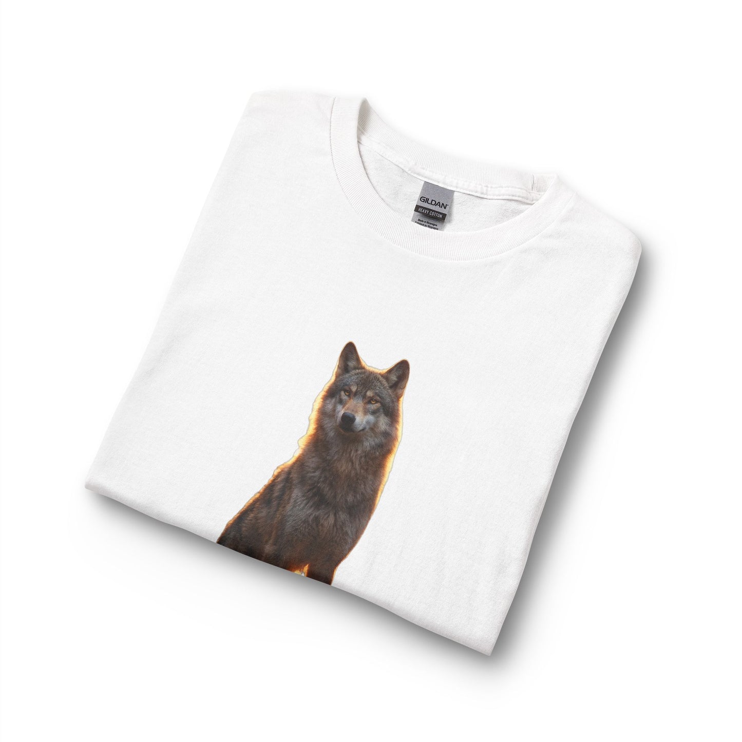 Golden Hour Wolf Unisex Long Sleeve T-Shirt – Amber Sentinel Portrait