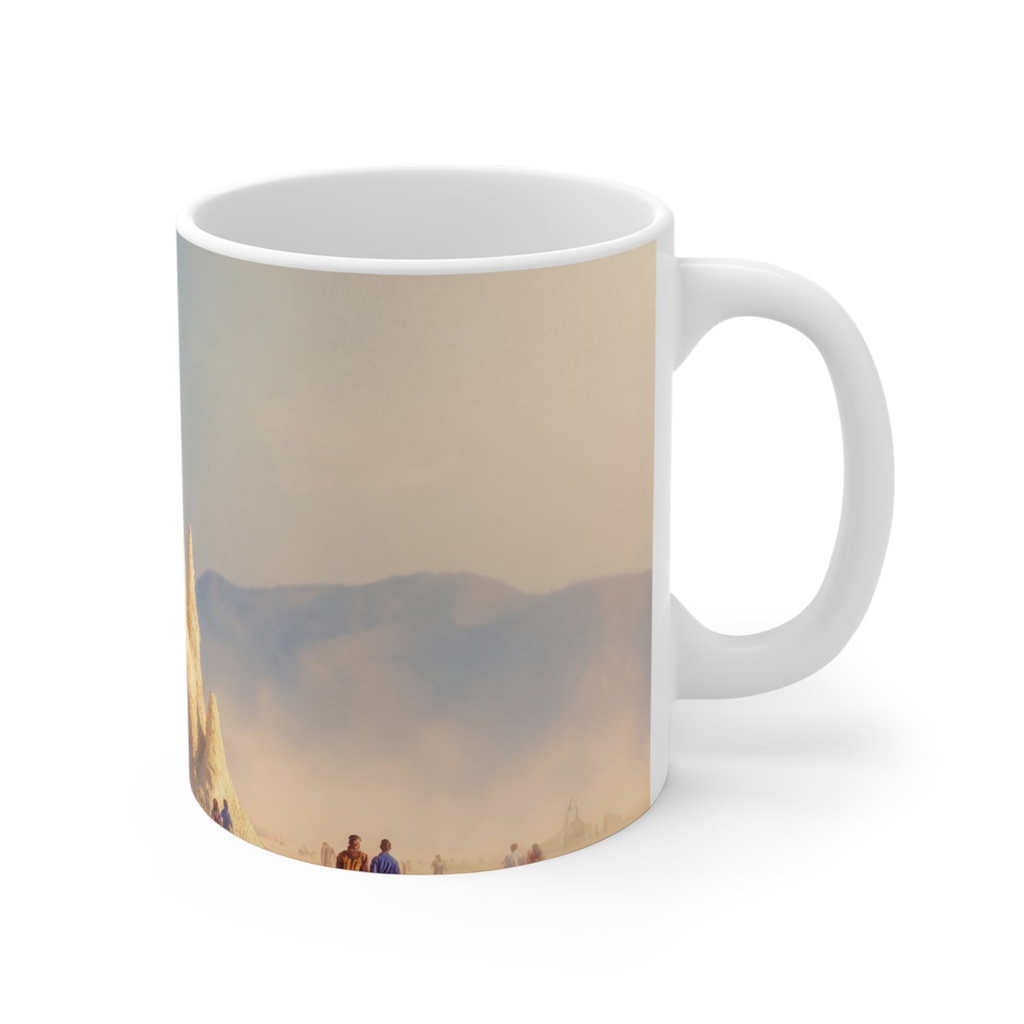 Desert Castle Ceramic Mugs (11oz\15oz\20oz) – Sunlit Sandstone Sentinel