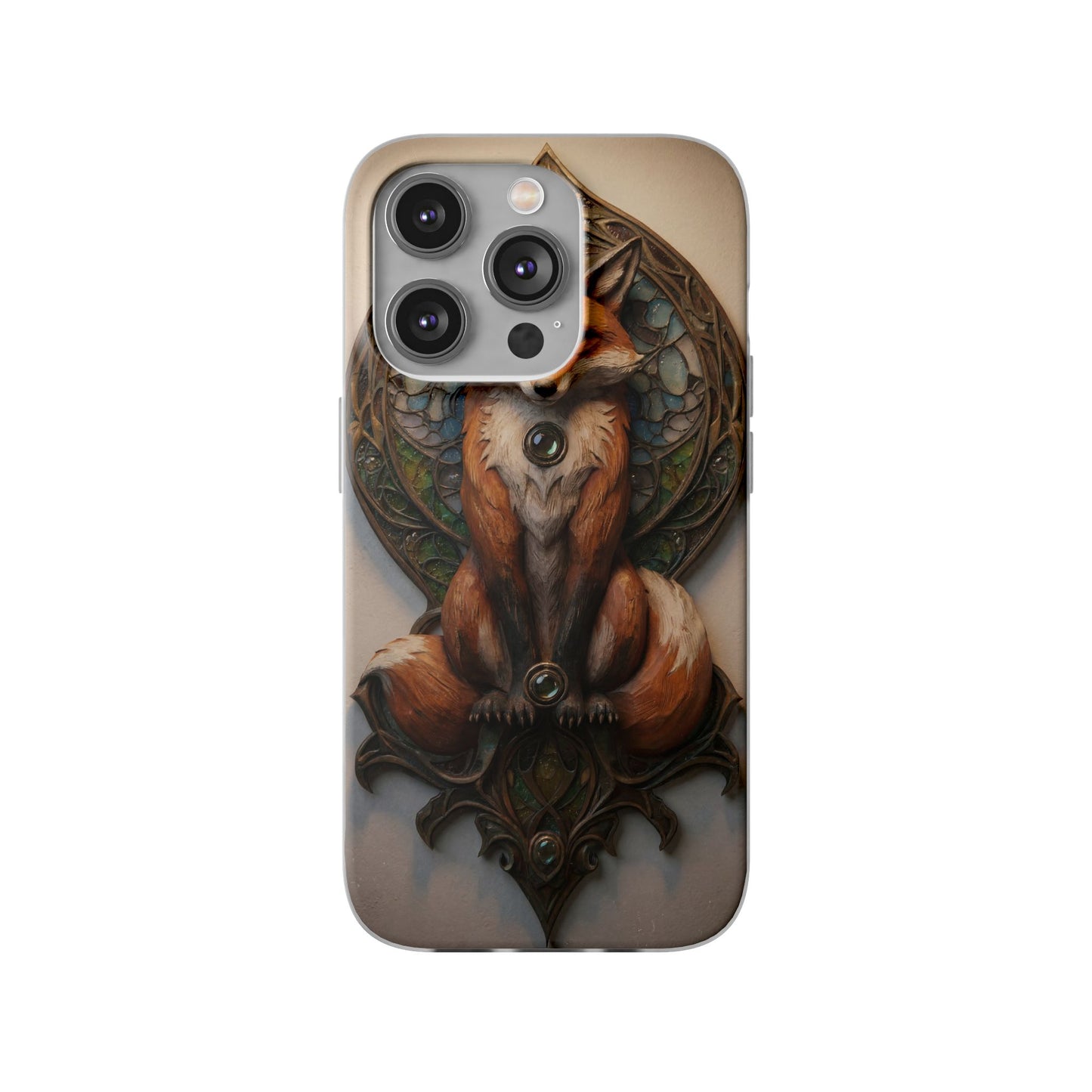 Fox Sentinel Flexi Cases – Amber Glow Through Stained Glass