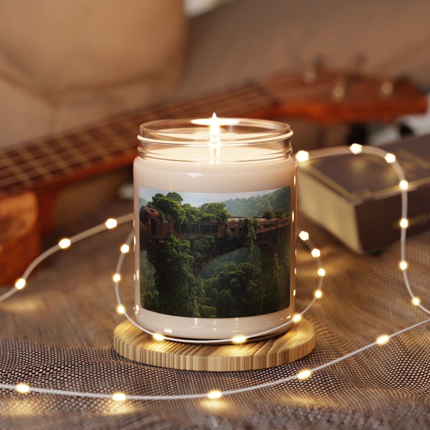 Overgrown Train Bridge Candle – Verdant Ruin Dreamscape, 9oz