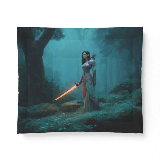 Mistwood Sentinel Cotton Comforter – Guardian’s Hush Blanket