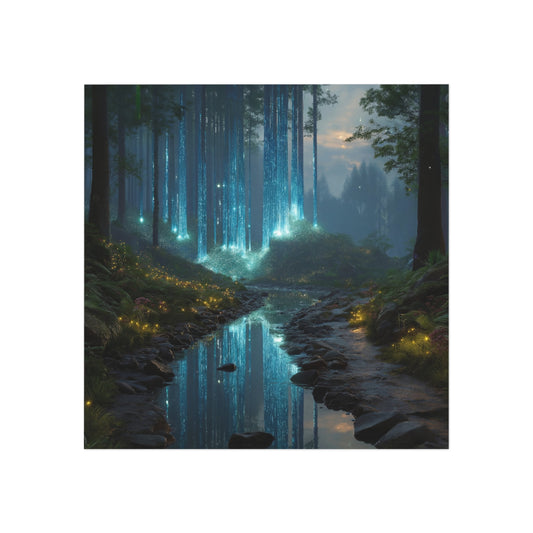 Celestial Forest Stream Magnet – Twilight Luminescence Dreamscape