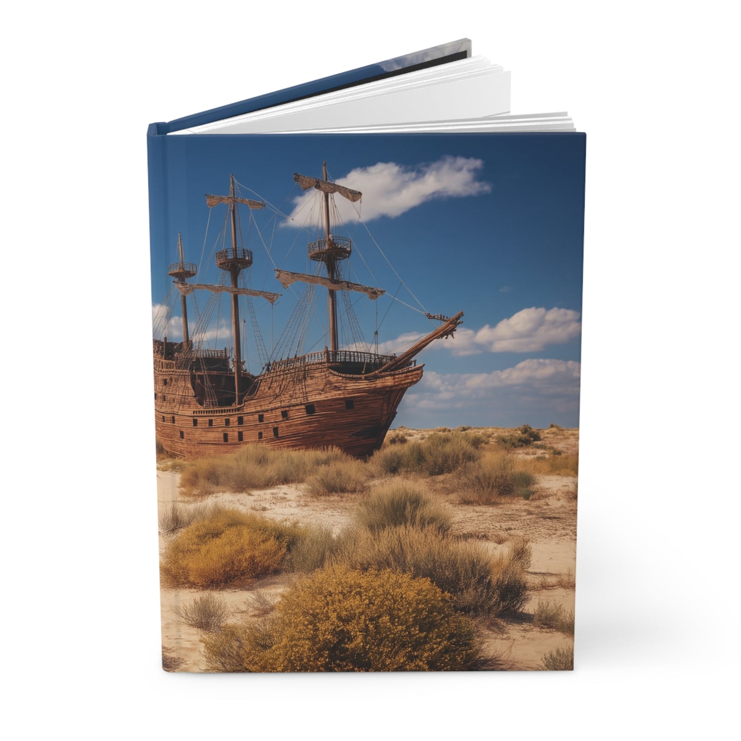 Desert Shipwreck Hardcover Journal Matte – Sun-Kissed Sandscape