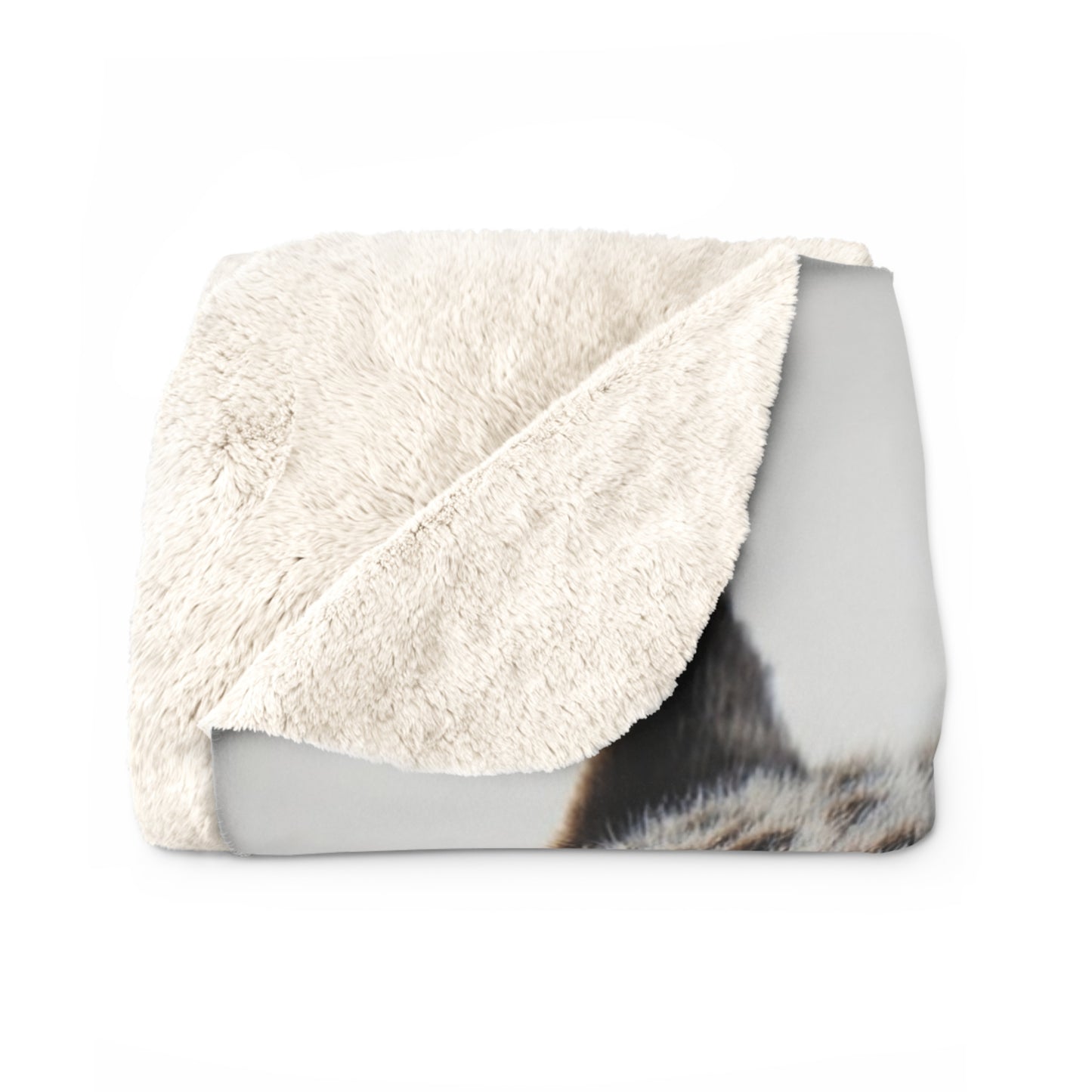 Winged Cheetah Sherpa Fleece Blanket – Feathered Sentinel Portrait Wrap