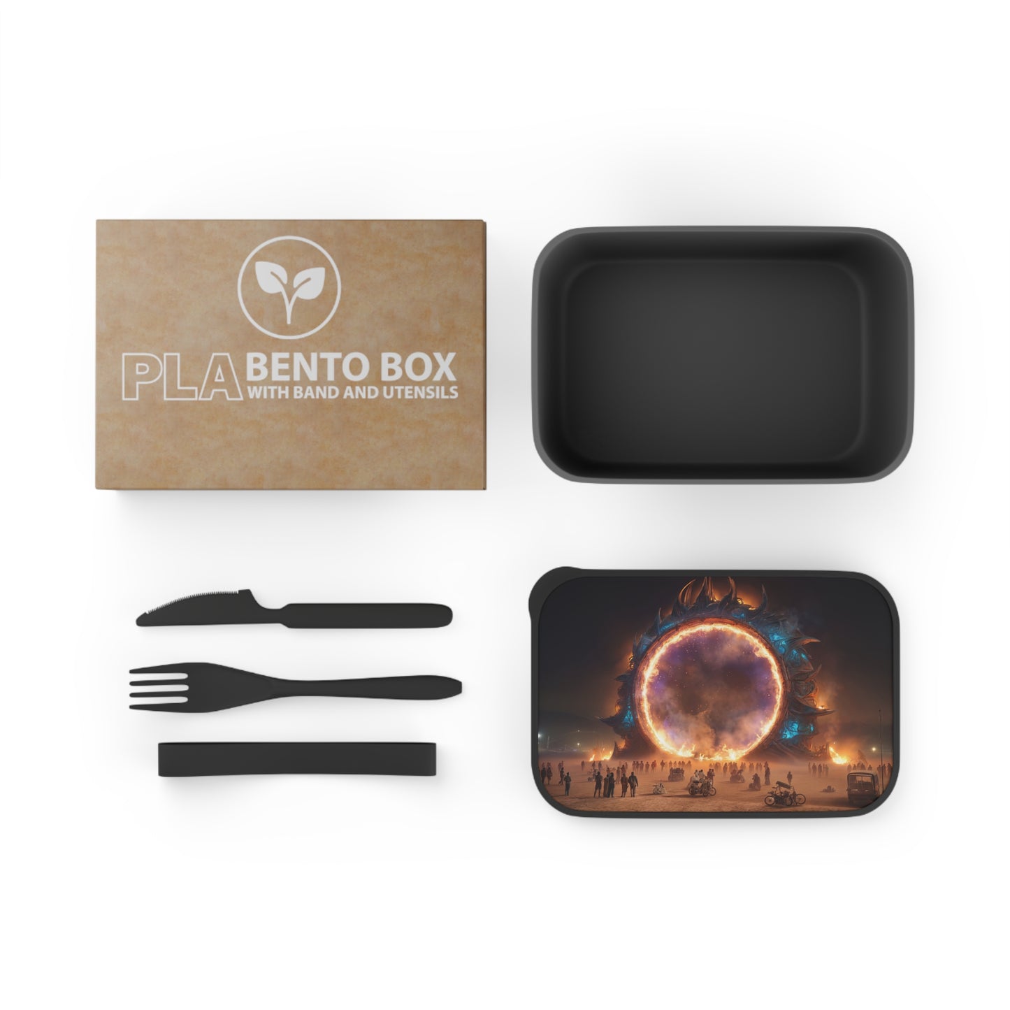 Celestial Portal PLA Bento Box with Band and Utensils – Gateway to the Nebula
