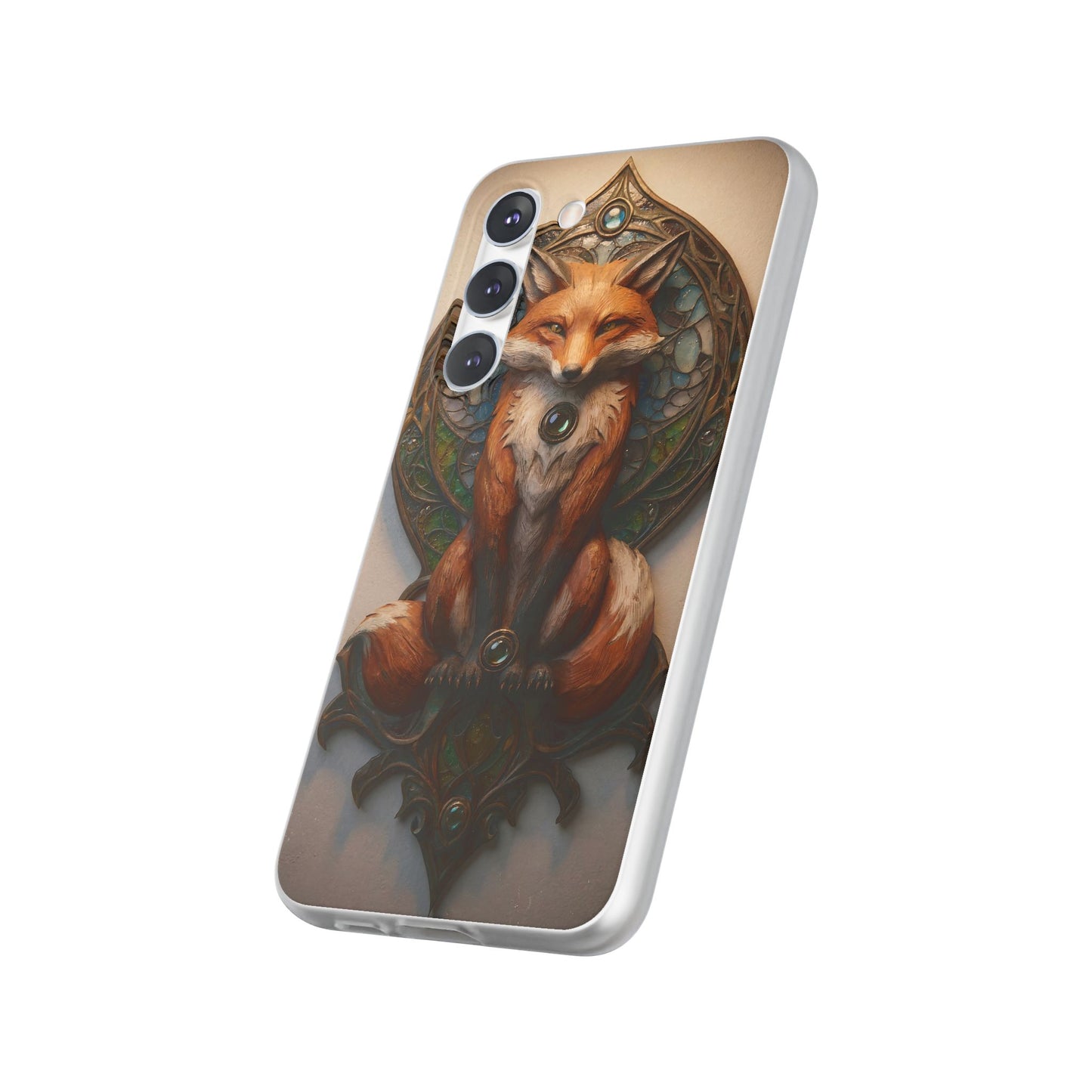 Fox Sentinel Flexi Cases – Amber Glow Through Stained Glass