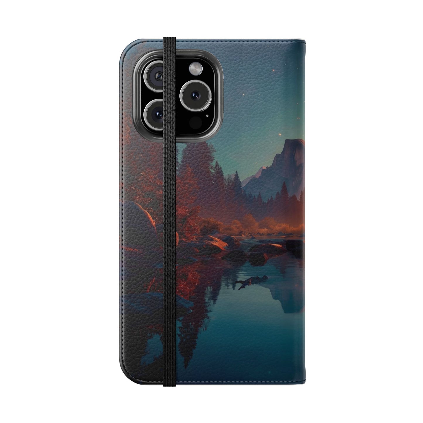 Starlit Valley Flip Cases – Twilight River and Half Dome Reflections