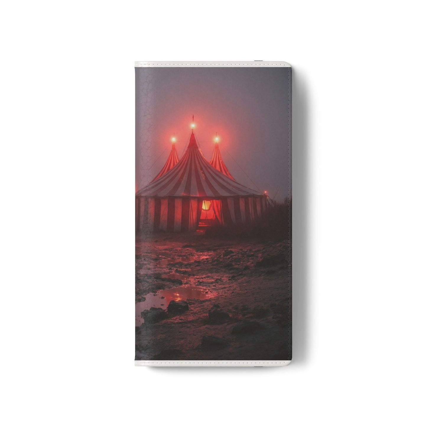 Crimson Circus Tent Flip Cases – Misty Coastside Lantern Scene
