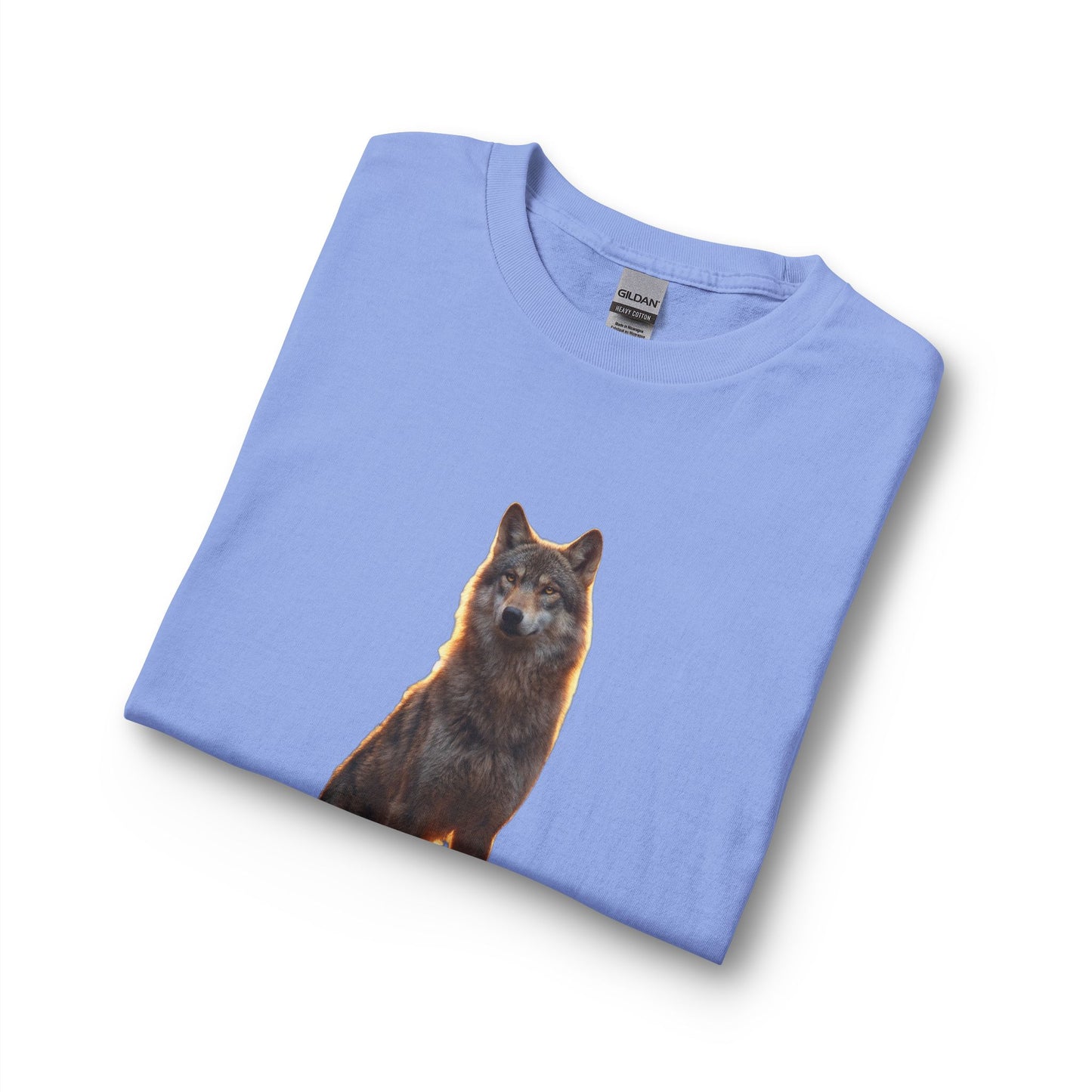 Golden Hour Wolf Unisex Long Sleeve T-Shirt – Amber Sentinel Portrait