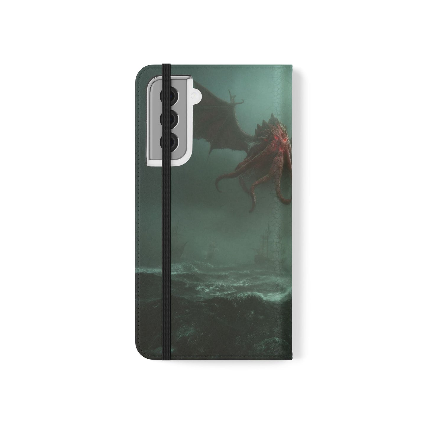 Leviathan Dragon Flip Cases – Crimson Sentinel at Sea