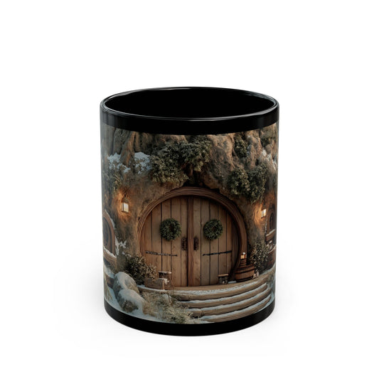Winter Hollow Treehouse Mug – Snow-Gilded Forest Sanctuary