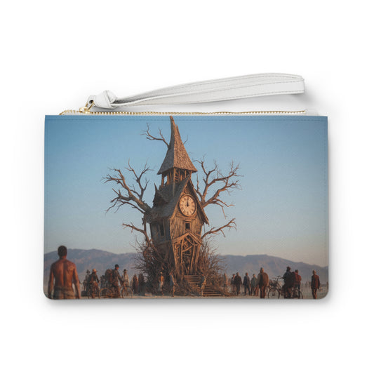 Clockwork Treehouse Clutch Bag – Desert Dawn Sentinel