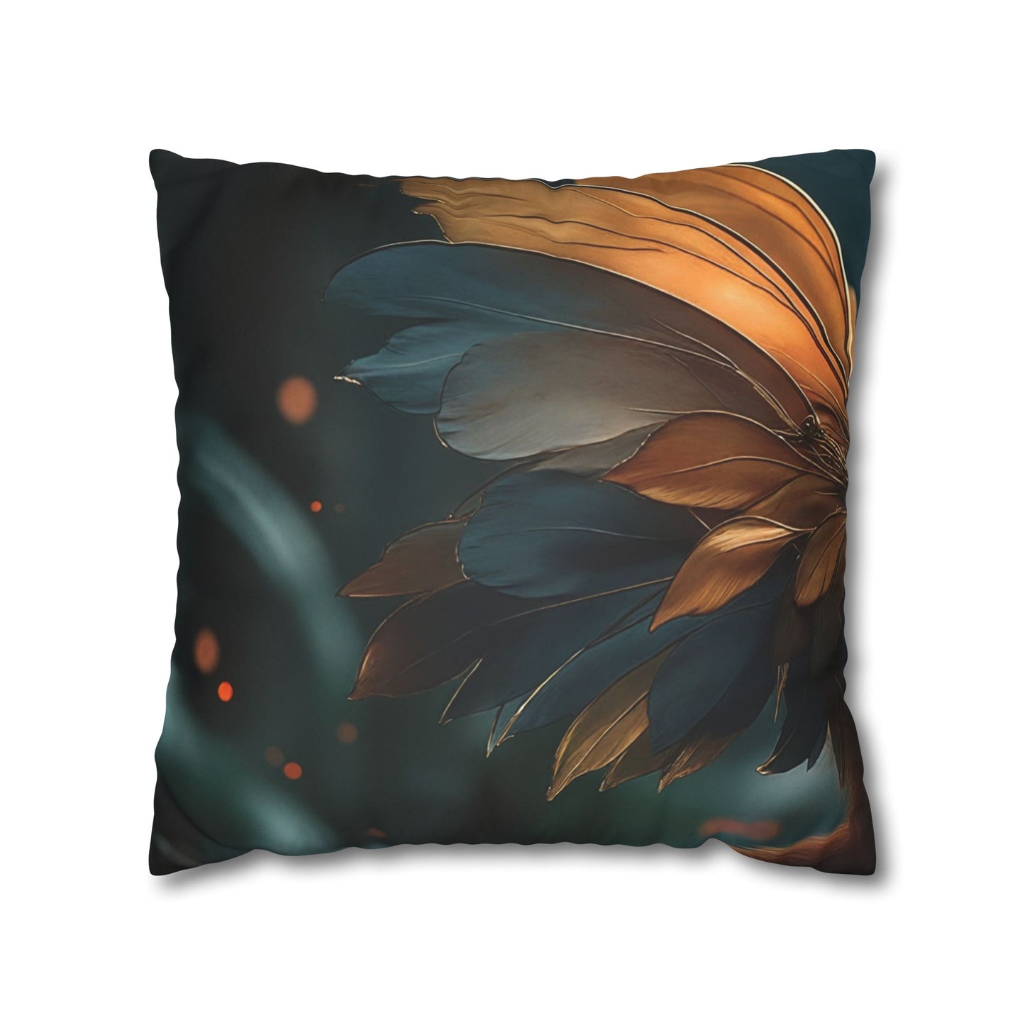 Winged Monkey Guardian Pillowcase – Amber Feathered Sentinel Resting on Moss