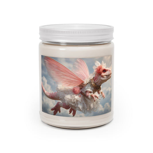 Pink Winged Dragon Scented Soy Candles with White Lid, 9oz – Celestial Ballet in Soft Petals