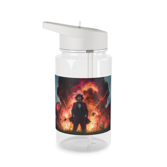 Explosive Suit Tritan Water Bottle – Fiery Chaos Calm