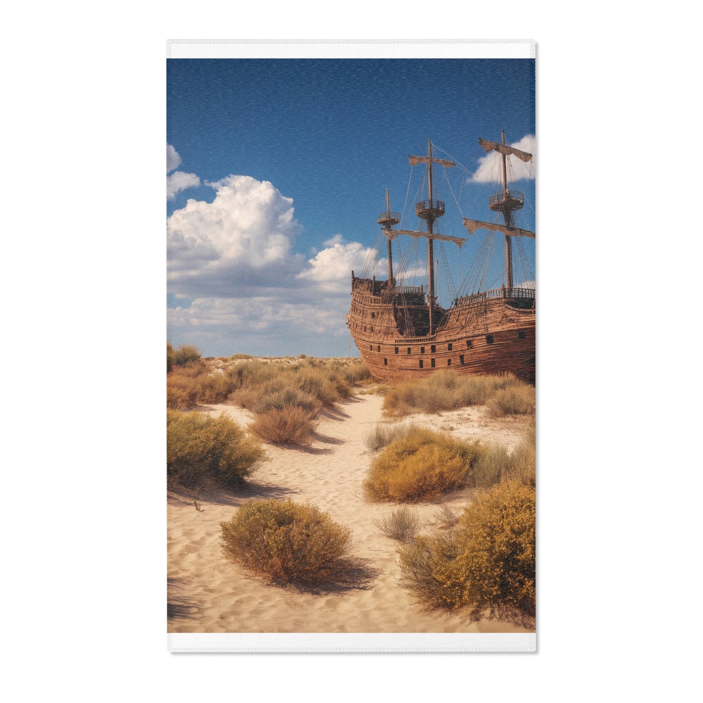 Desert Shipwreck Area Rug – Sun-Drenched Salvage Dreamscape