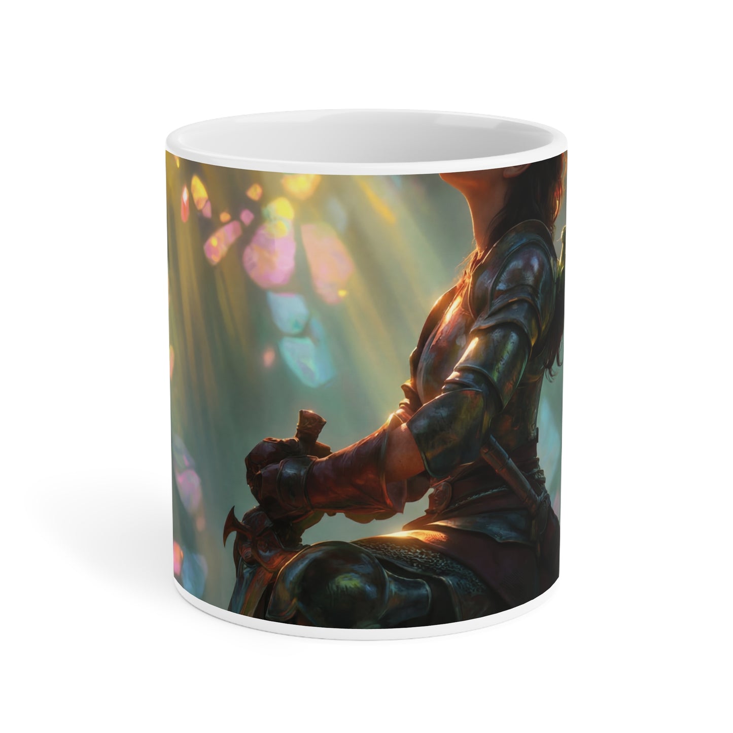 Sunlit Sentinel Ceramic Mugs (11oz\15oz\20oz) – Guardian of the Crystal Grove