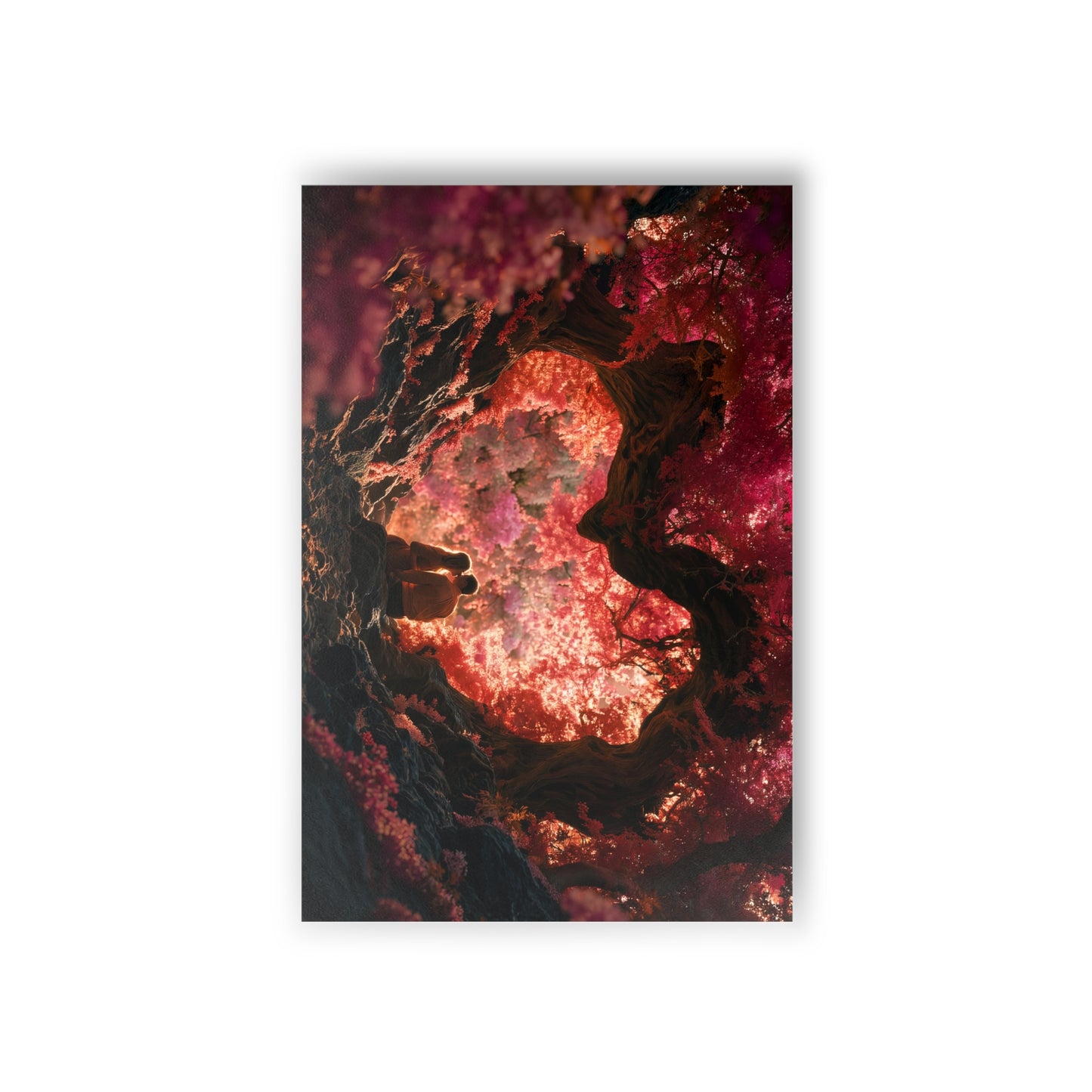 Crimson Heart Arch Postcards (10pcs) – Rose-Red Canopy Romance