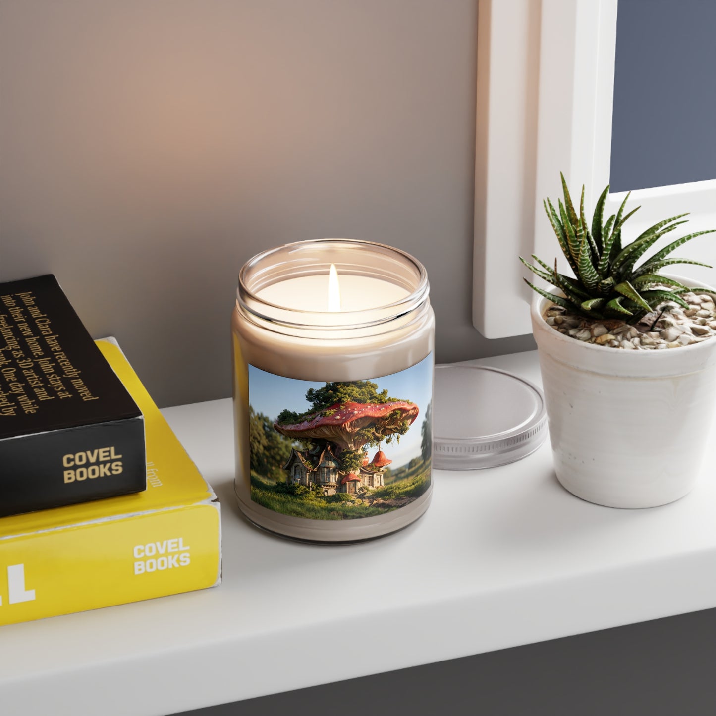 Mushroom Cottage Scented Soy Candles with White Lid, 9oz – Forest Floor Whispers