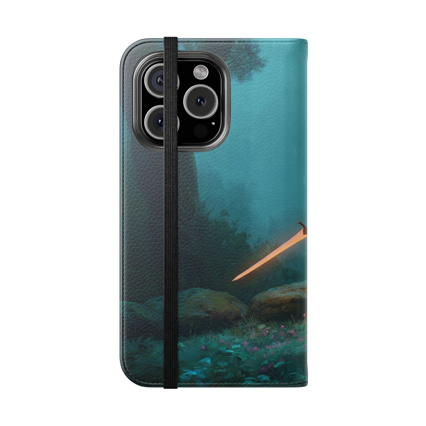 Forest Guardian Flip Cases – Elven Sentinel with Glowing Blade