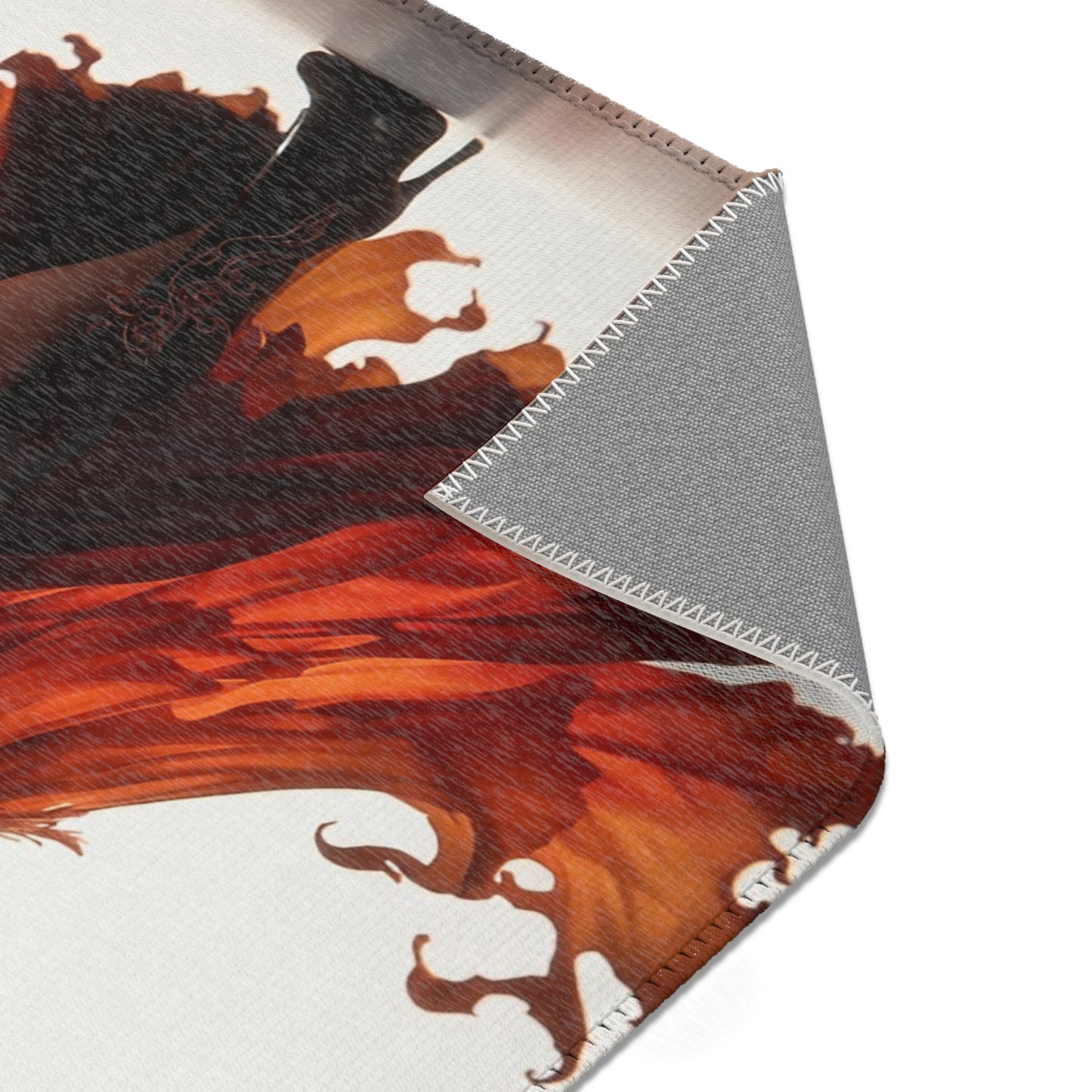 Phoenix Dancer Area Rug – Crimson Ember Waltz
