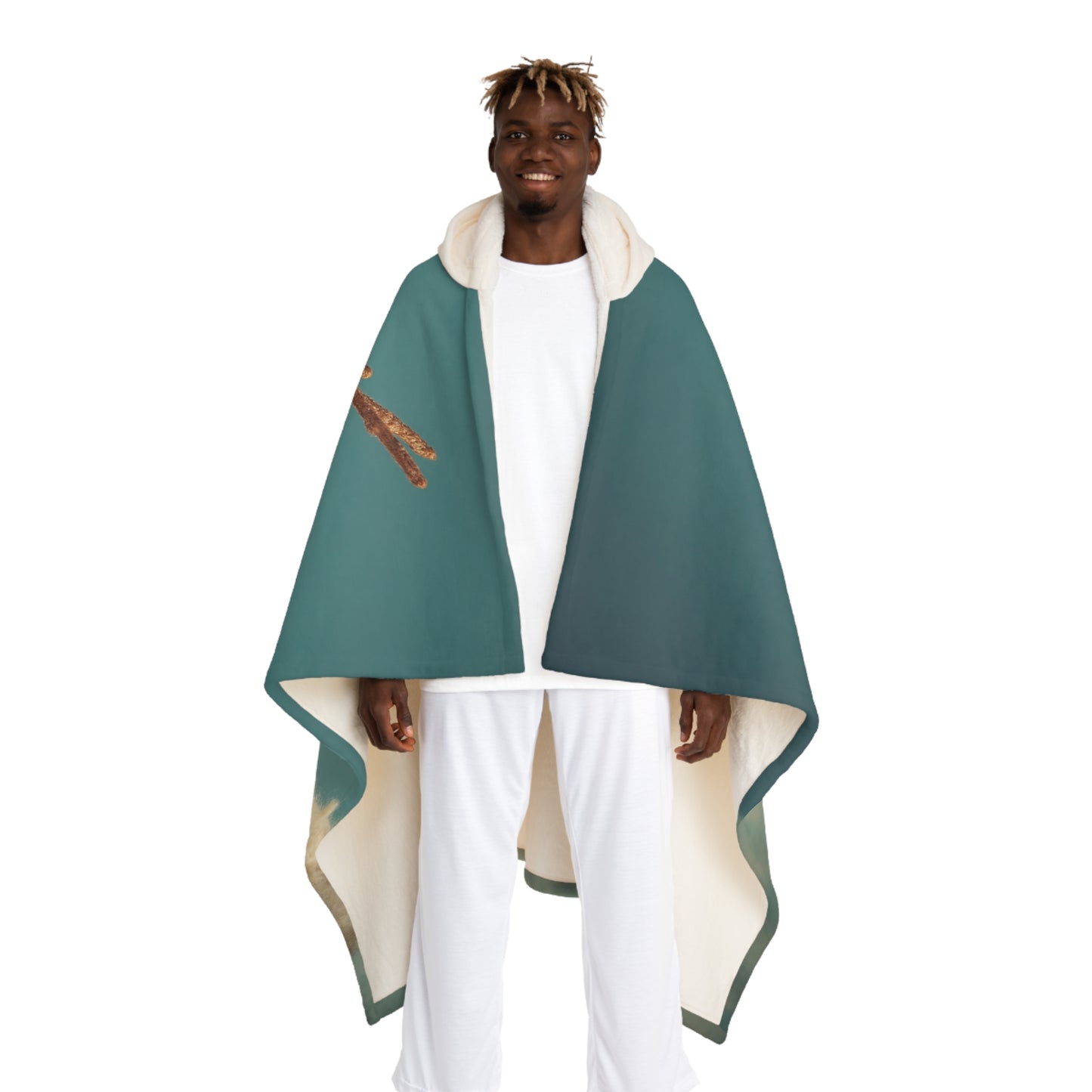 Dragonhead Galleon Hooded Sherpa Fleece Blanket – Sun-Kissed Seascape Sanctuary