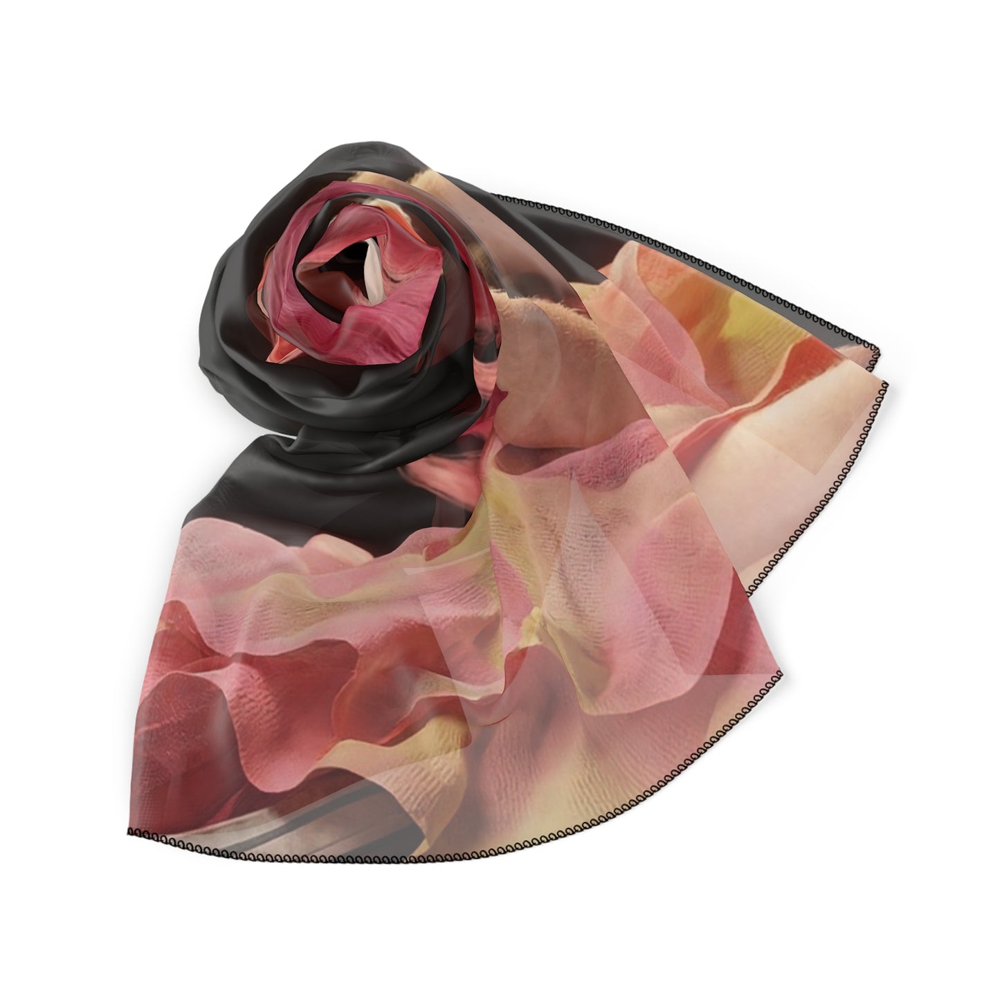 Pink Unicorn Girl Poly Scarf – Twilight Whimsy with Soft Pastels