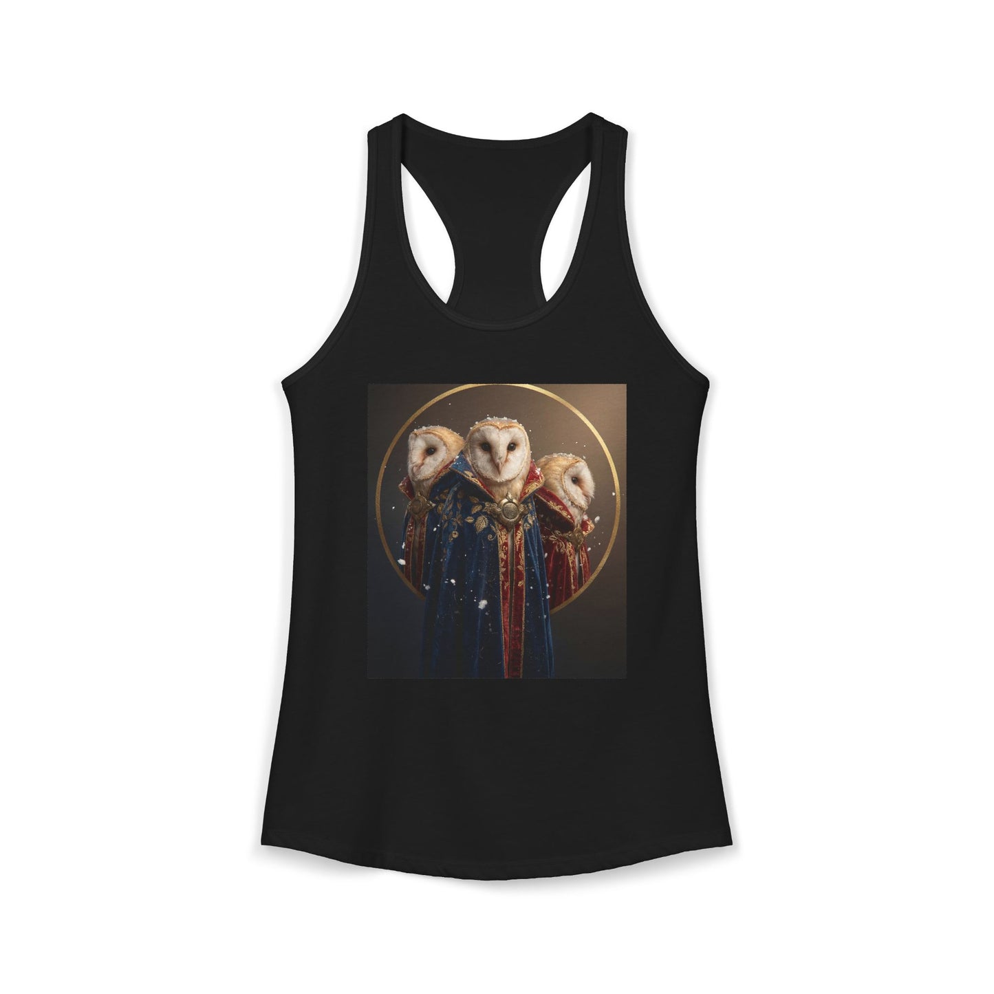 Triple Sentinel Owl Tank – Royal Cloak Trio Racerback