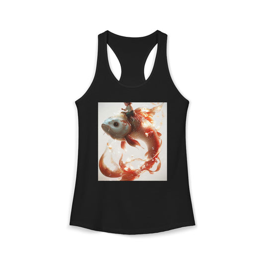 Golden Koi Rider Women's Ideal Racerback Tank – Ethereal Dragon Companion