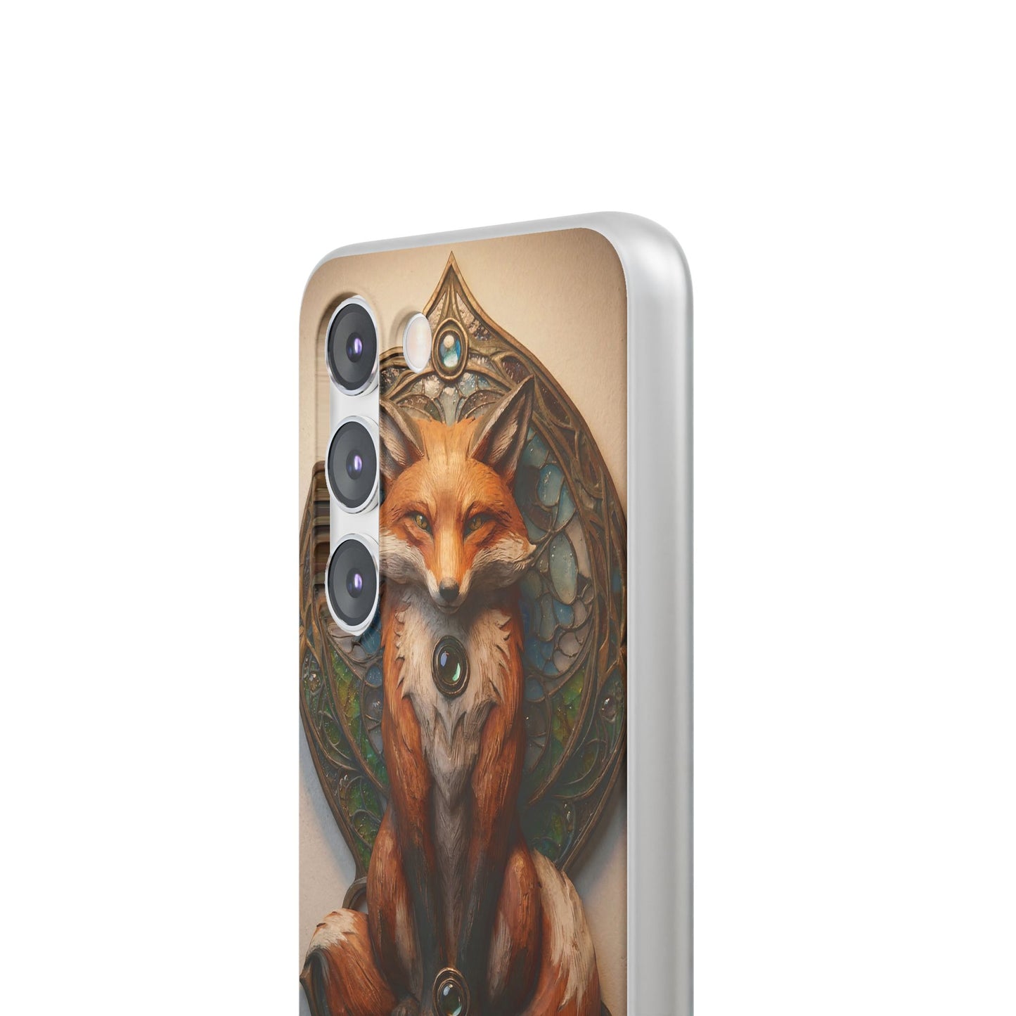 Fox Sentinel Flexi Cases – Amber Glow Through Stained Glass