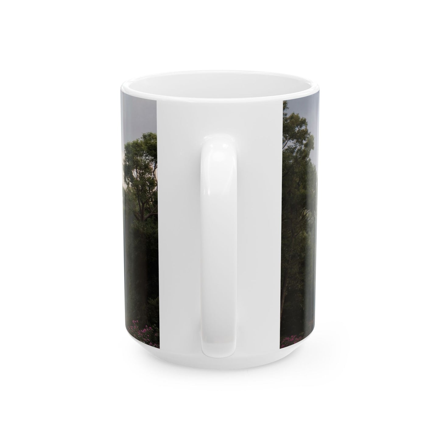Rose-Clad Castle Ceramic Mug – Twilight Bloom Sanctuary