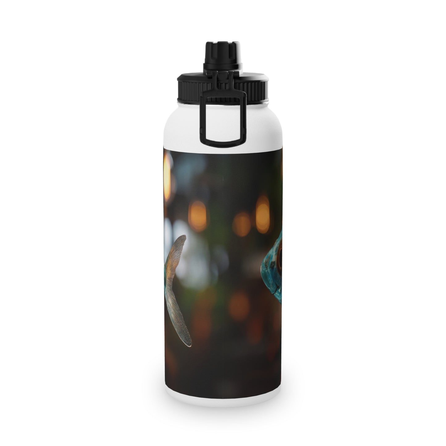 Forest Within Fish Stainless Steel Water Bottle, Sports Lid – Liquid Eden Dreamscape