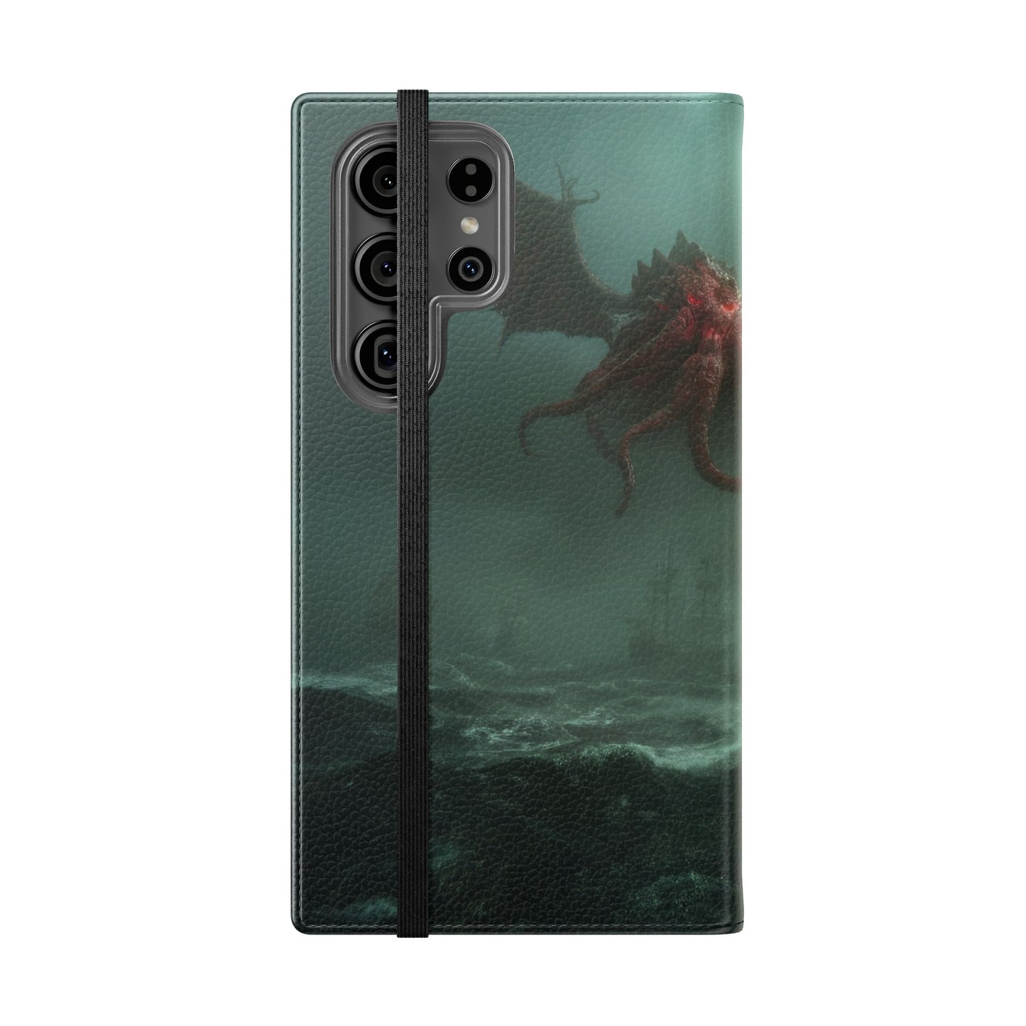 Leviathan Dragon Flip Cases – Crimson Sentinel at Sea