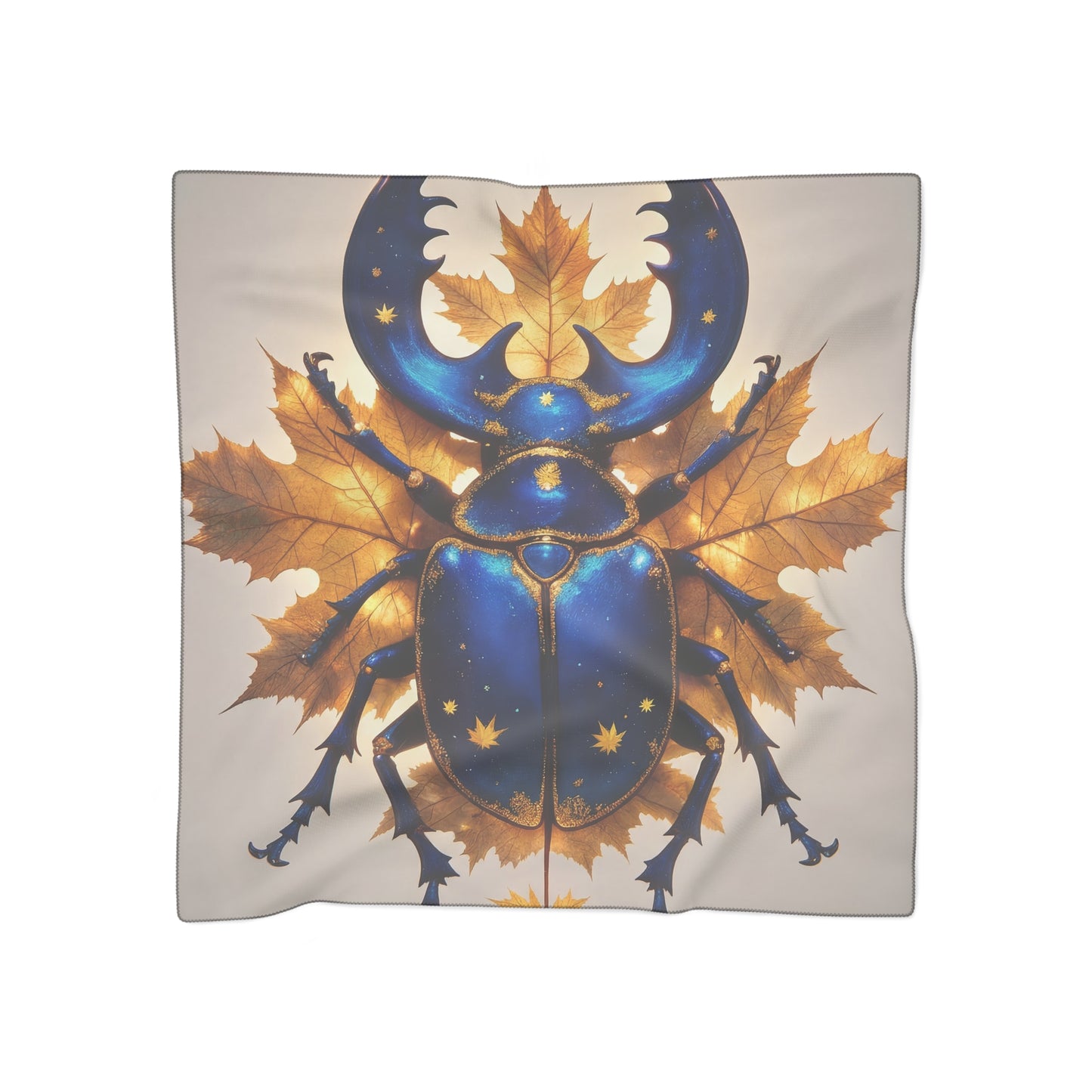 Celestial Beetle Poly Scarf – Midnight Blue Starry Wingscape