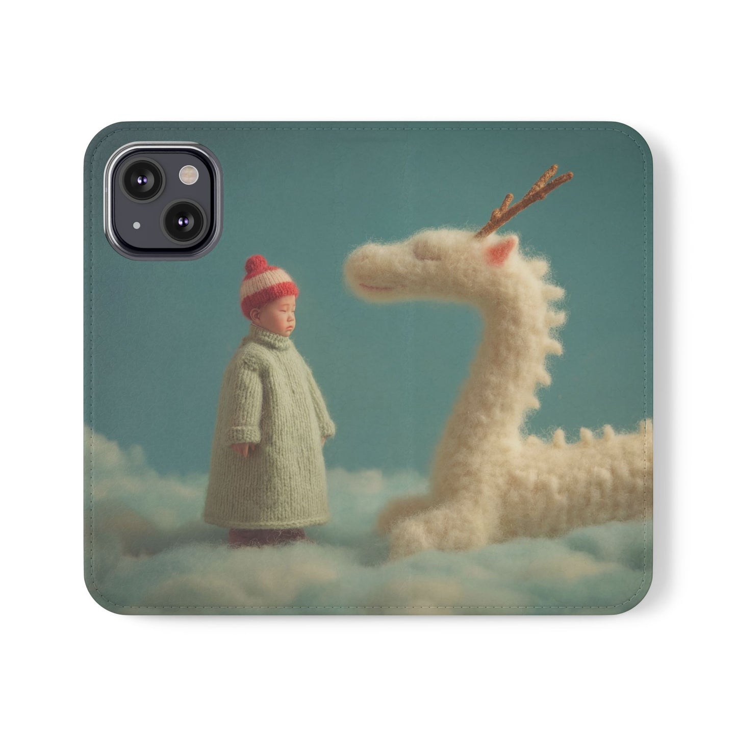 Woolly Dragon & Child Flip Cases – Cloudside Guardians