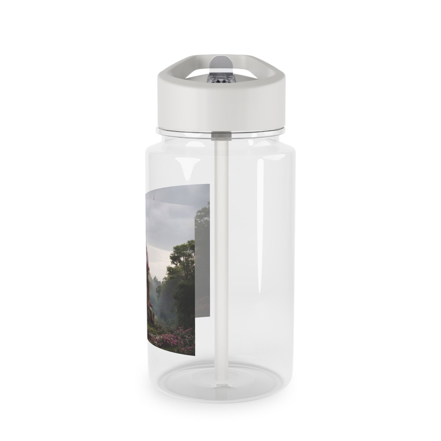 Blooming Stone Castle Tritan Water Bottle – Rose Garden Gothic Retreat