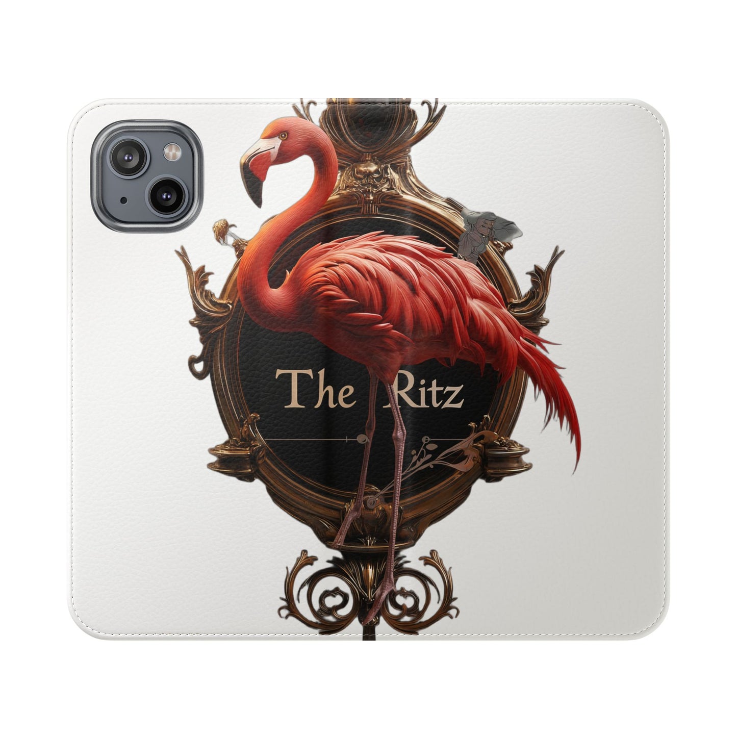 The Ritz Flamingo Flip Cases – Gilded Ornate Frame Art Design