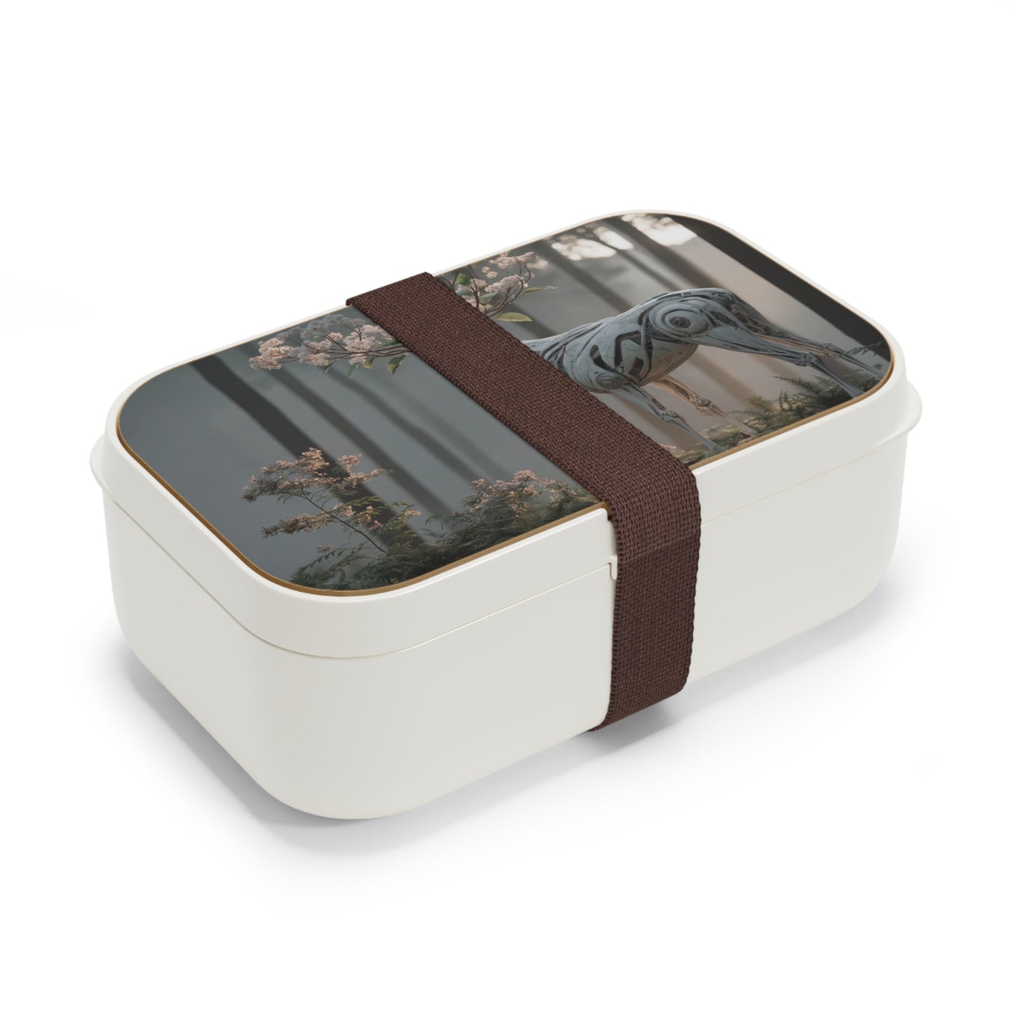 Mechanical Deer with Blossoming Antlers Bento Lunch Box – Whimsical Forest Guardian