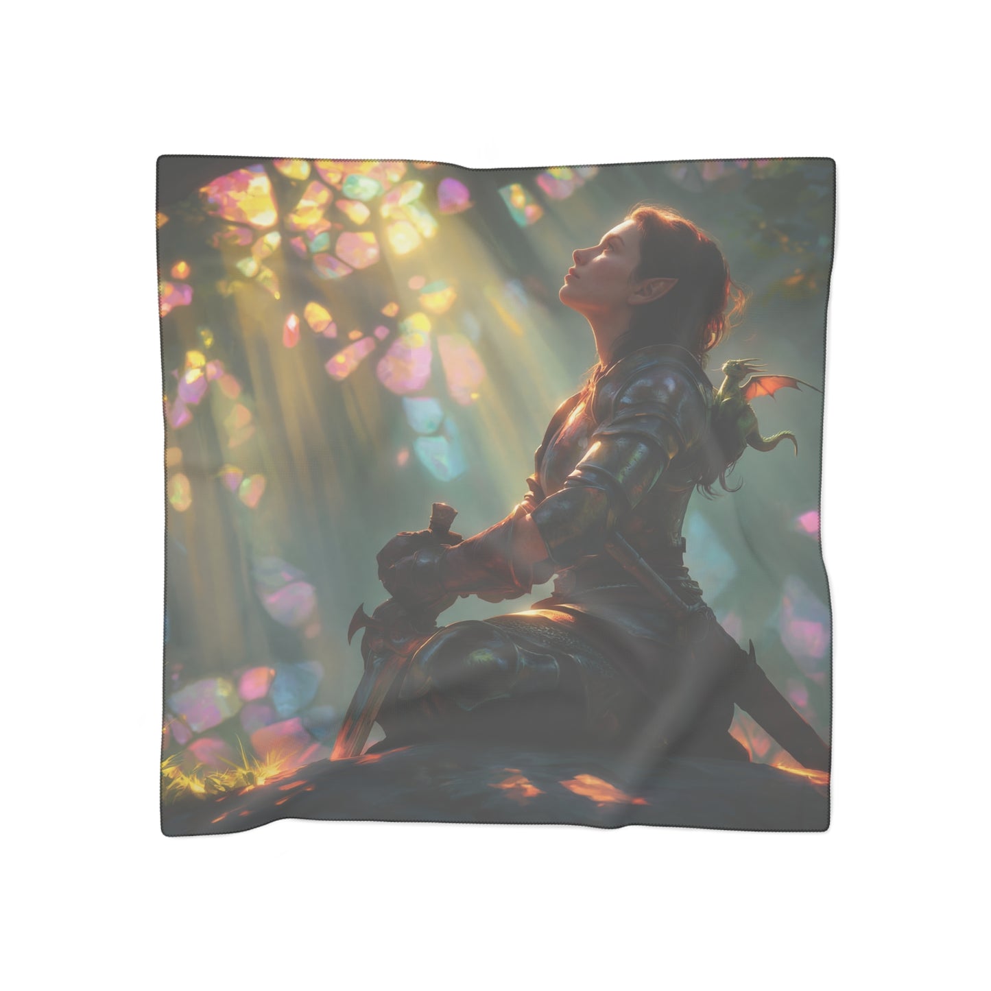 Sunbeam Sentinel Poly Scarf – Crystal Forest Quietude