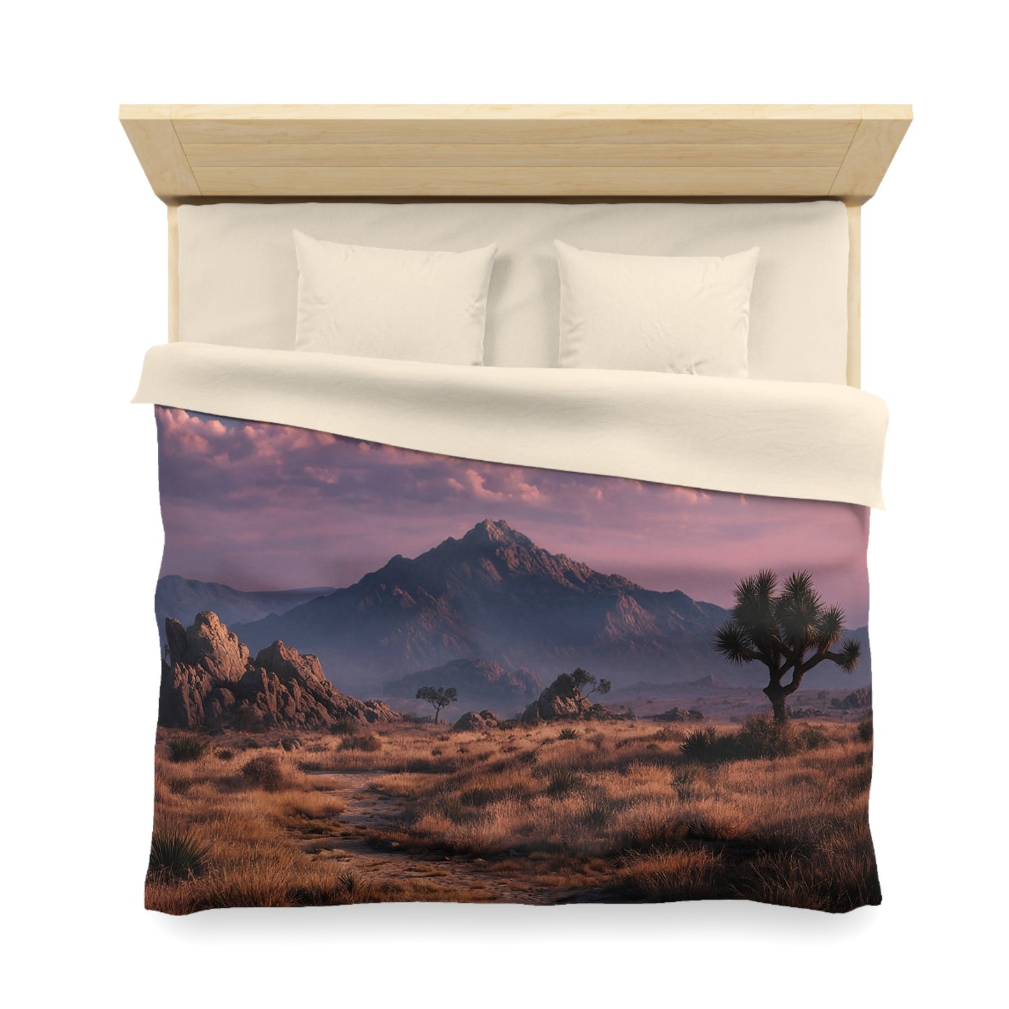 Desert Moonrise Microfiber Duvet Cover – Path to the Pink Peaks